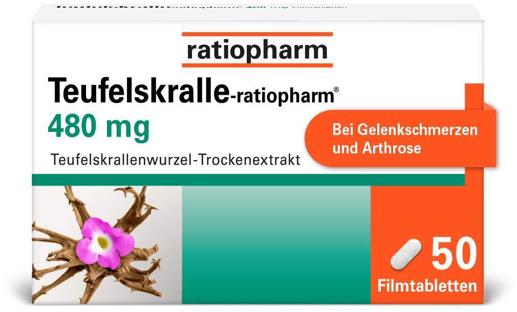 Teufelskralle-Ratiopharm 480 mg - 50 Filmtabletten