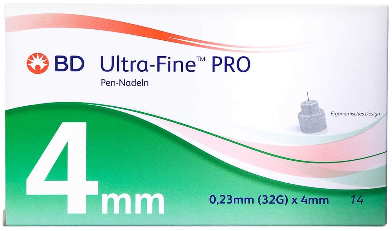 BD Ultra-Fine Pro Pen-Nadeln 4 mm 32 G 0,23 mm 14 Stück