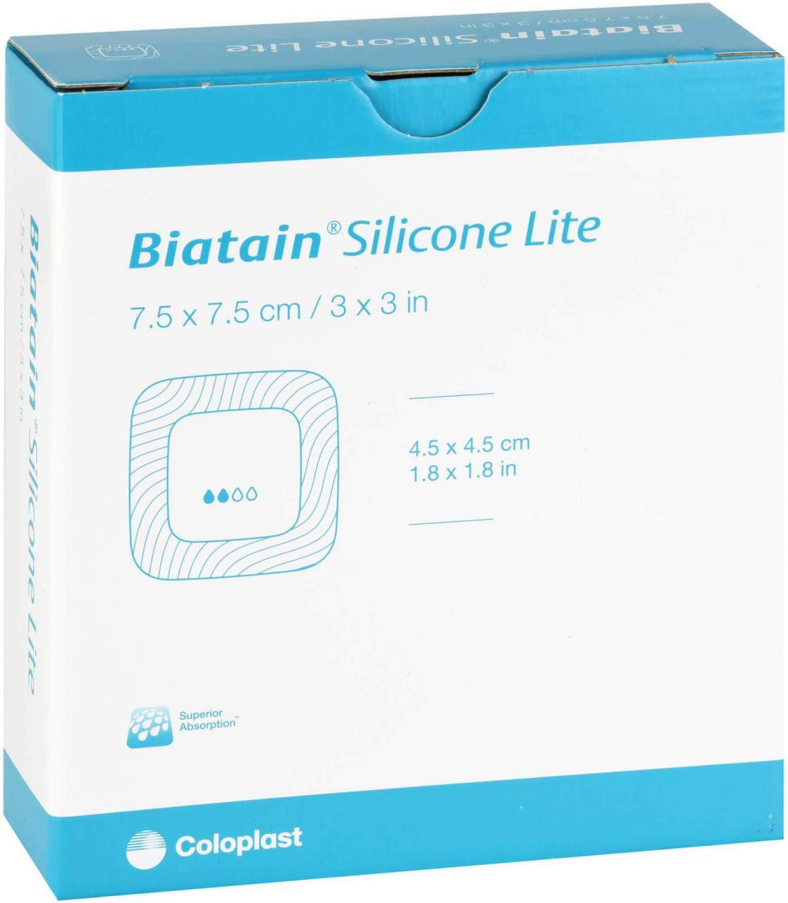 Biatain Silicone Lite Schaumverband 7,5 X 7,5 cm 10 Stück