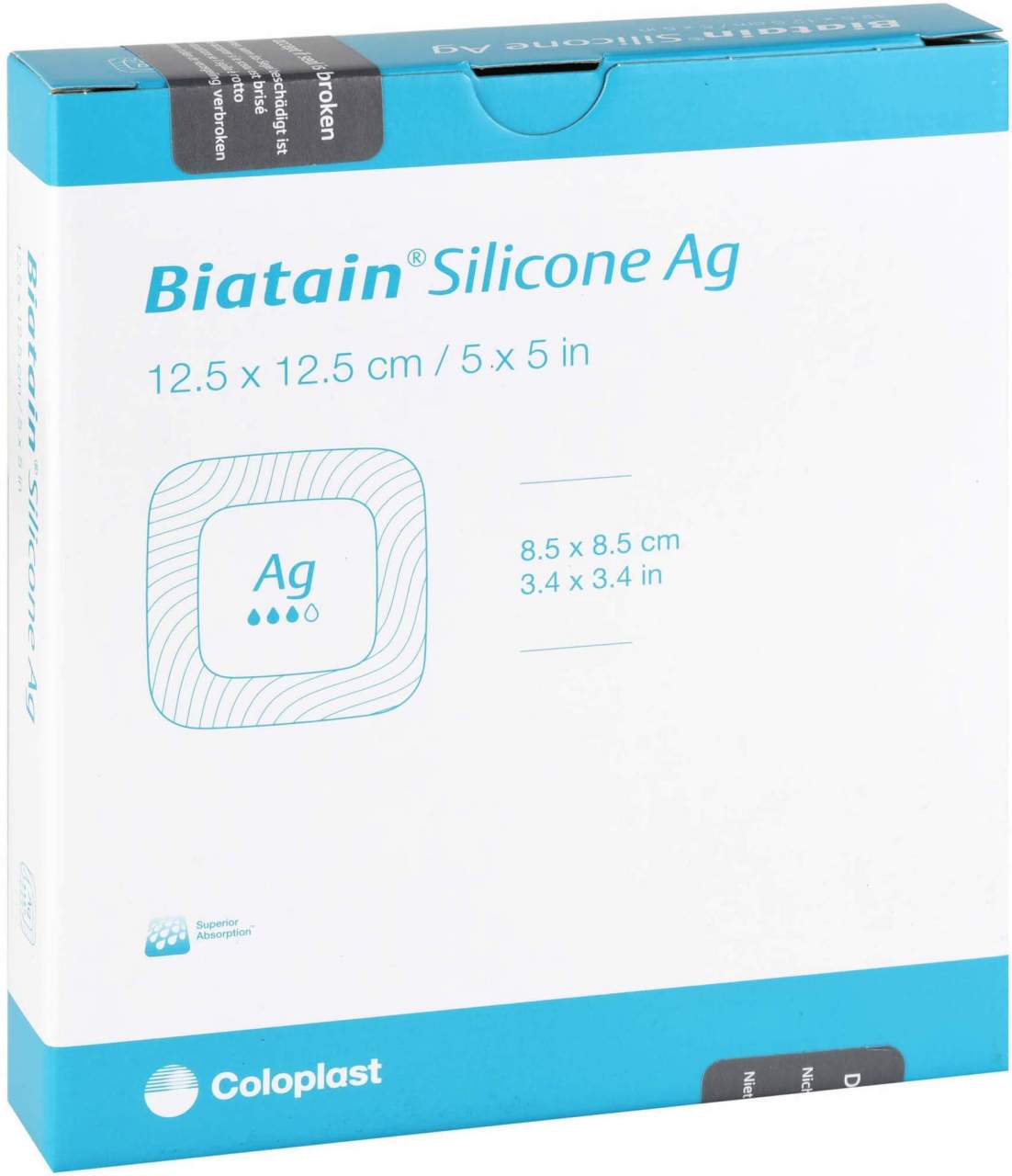 Biatain Silicone AG Schaumverband 12,5 X 12,5cm