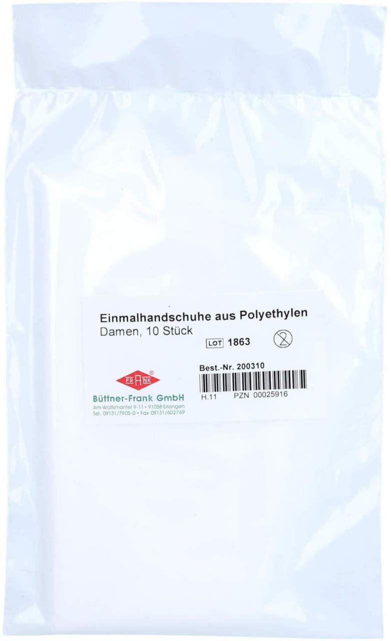 Handschuhe Einmal Untersuchung Damen 10 Stück