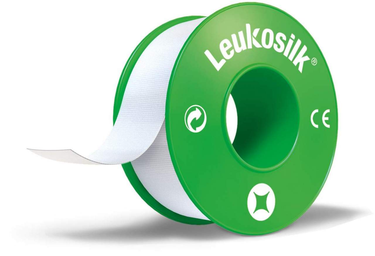 Leukosilk Fixierpflaster 5 m x 1,25 cm 1 Pflaster