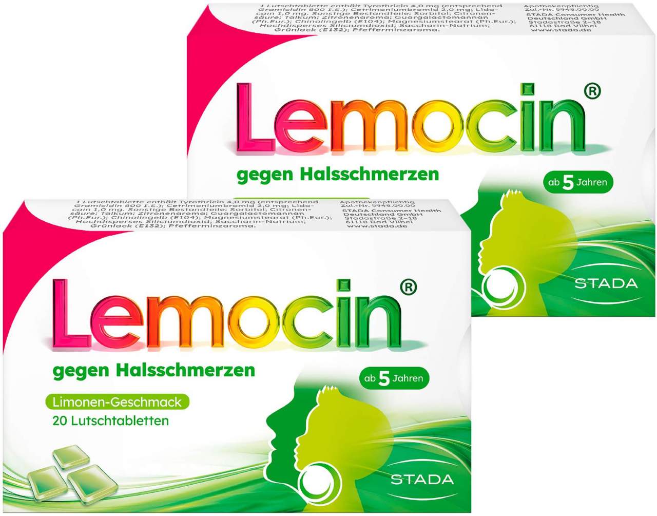 Lemocin gegen Halsschmerzen 2 x 20 Lutschtabletten