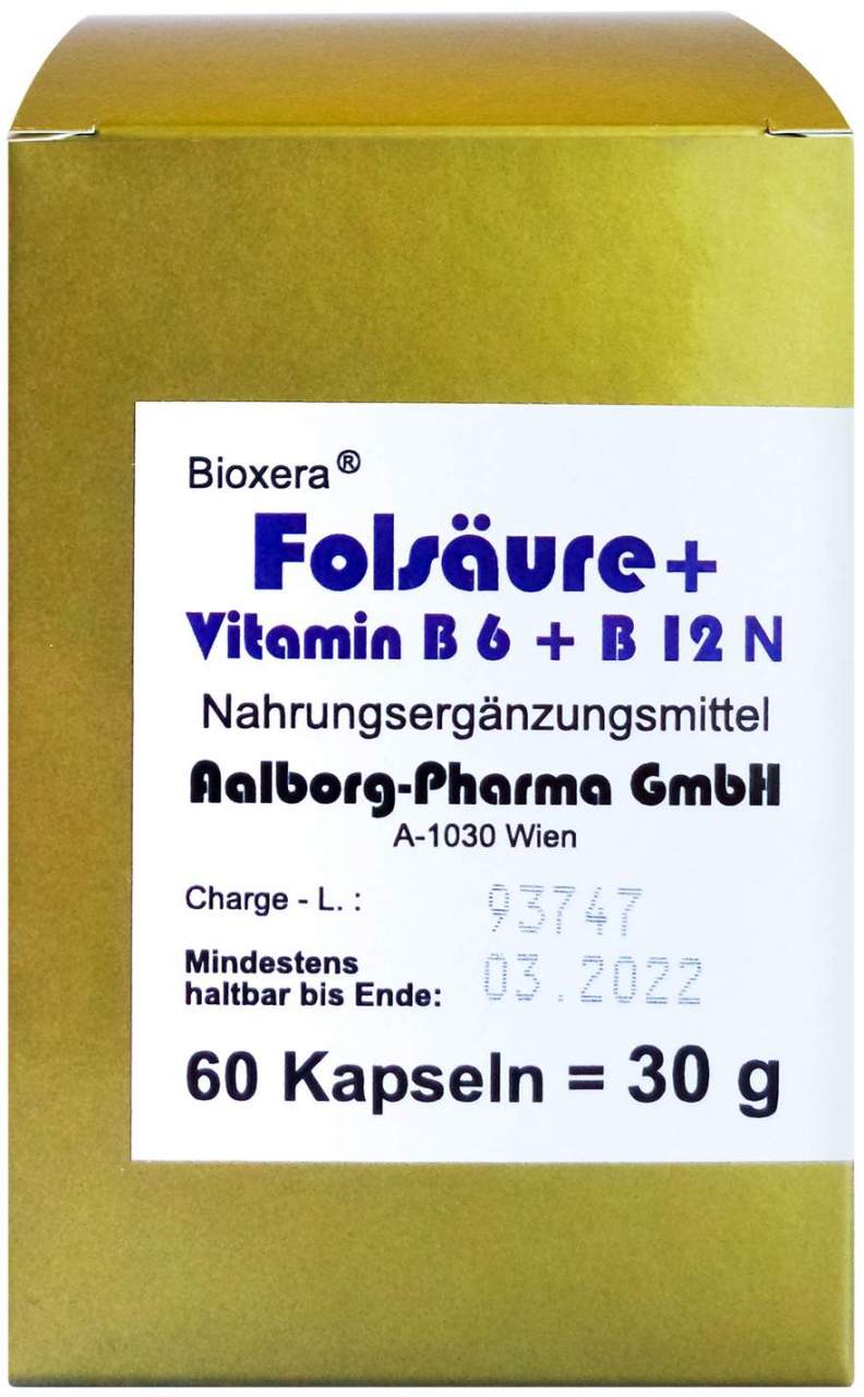 Folsäure Vit. B 6 B 12 Komplex N Kapseln