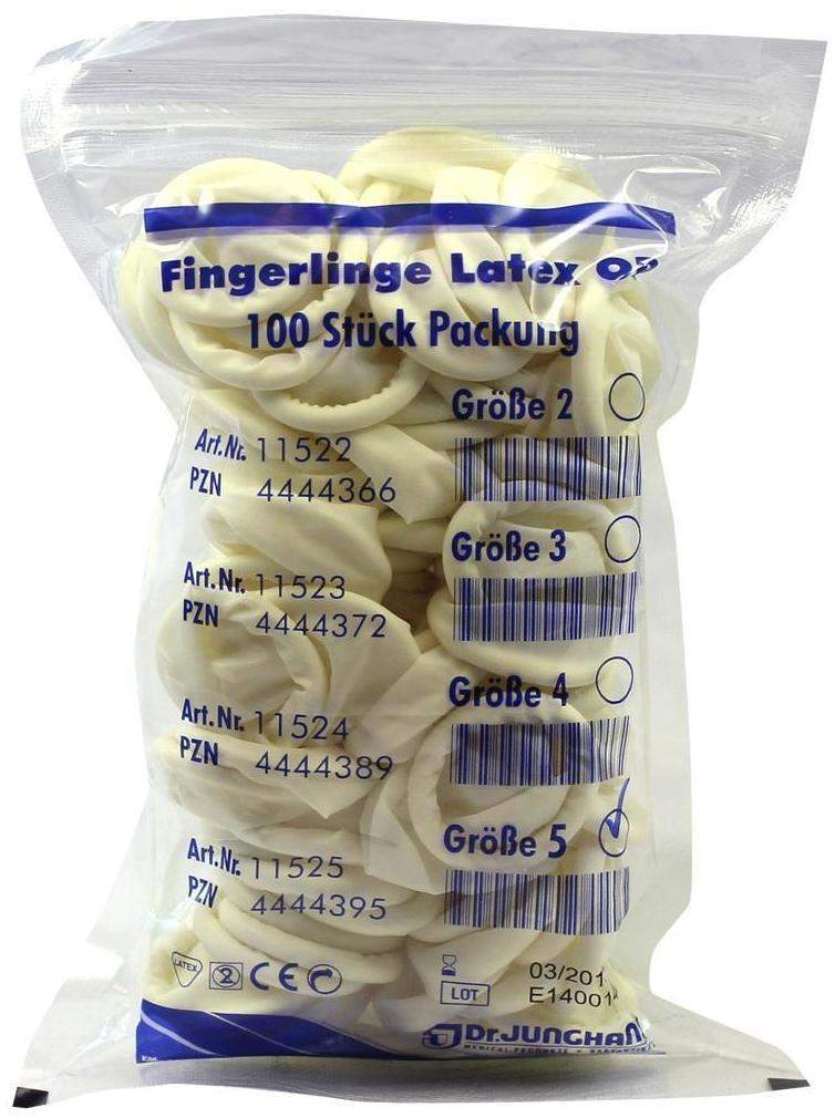 Fingerling Op Latex Gr. 5 Gerollt 100 Stück