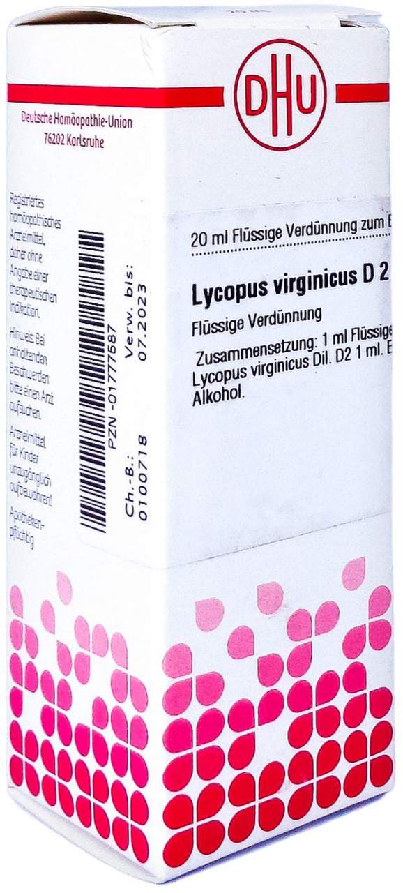 Dhu Lycopus Virginicus D2 20 ml Dilution