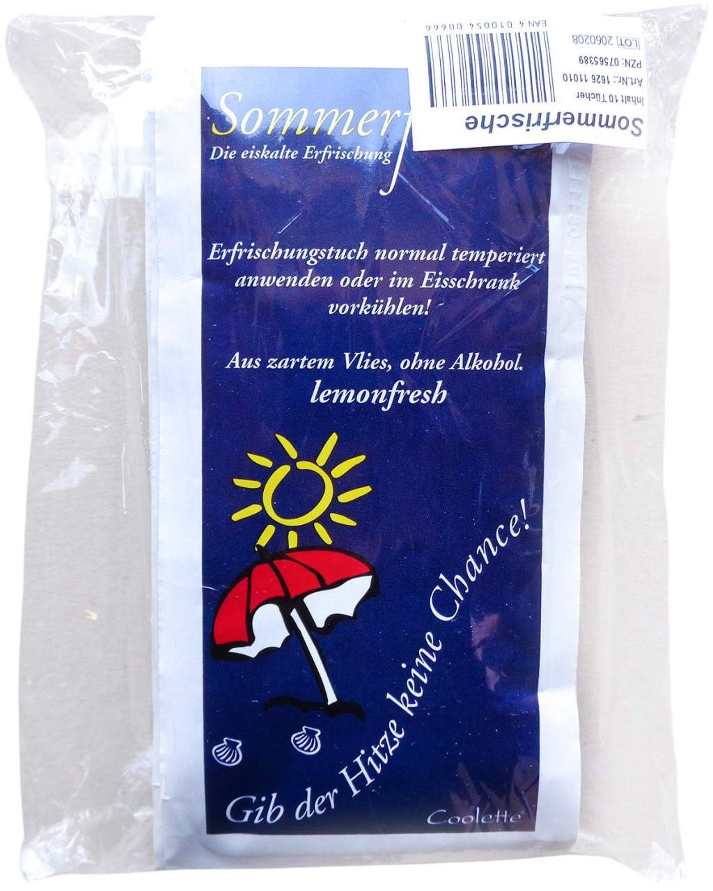 Sommerfrische Lemonfresh Erfrischungstuch 10 Stück - Erfrischungstücher