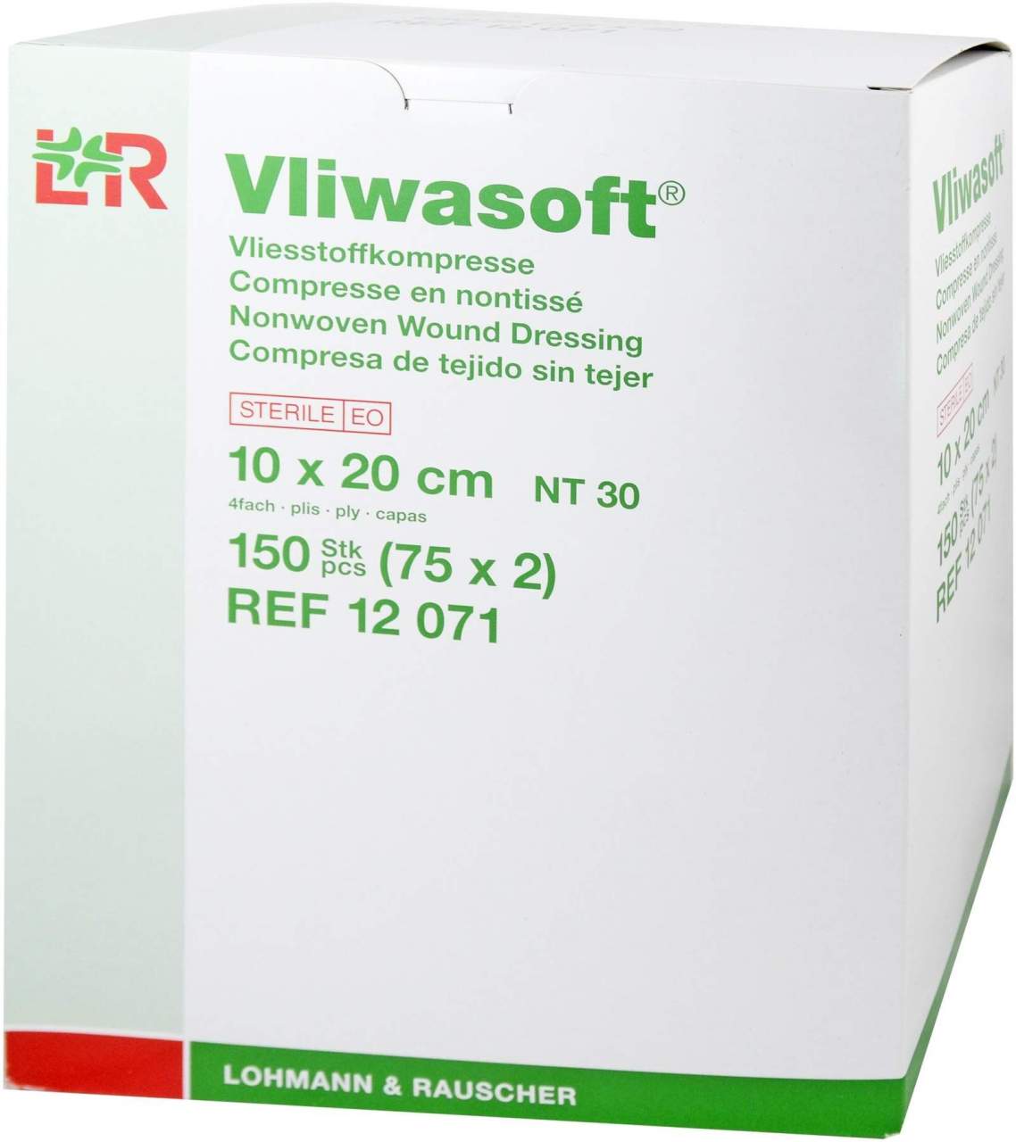 Vliwasoft Vlieskompressen 10x20 cm Steril 4l.