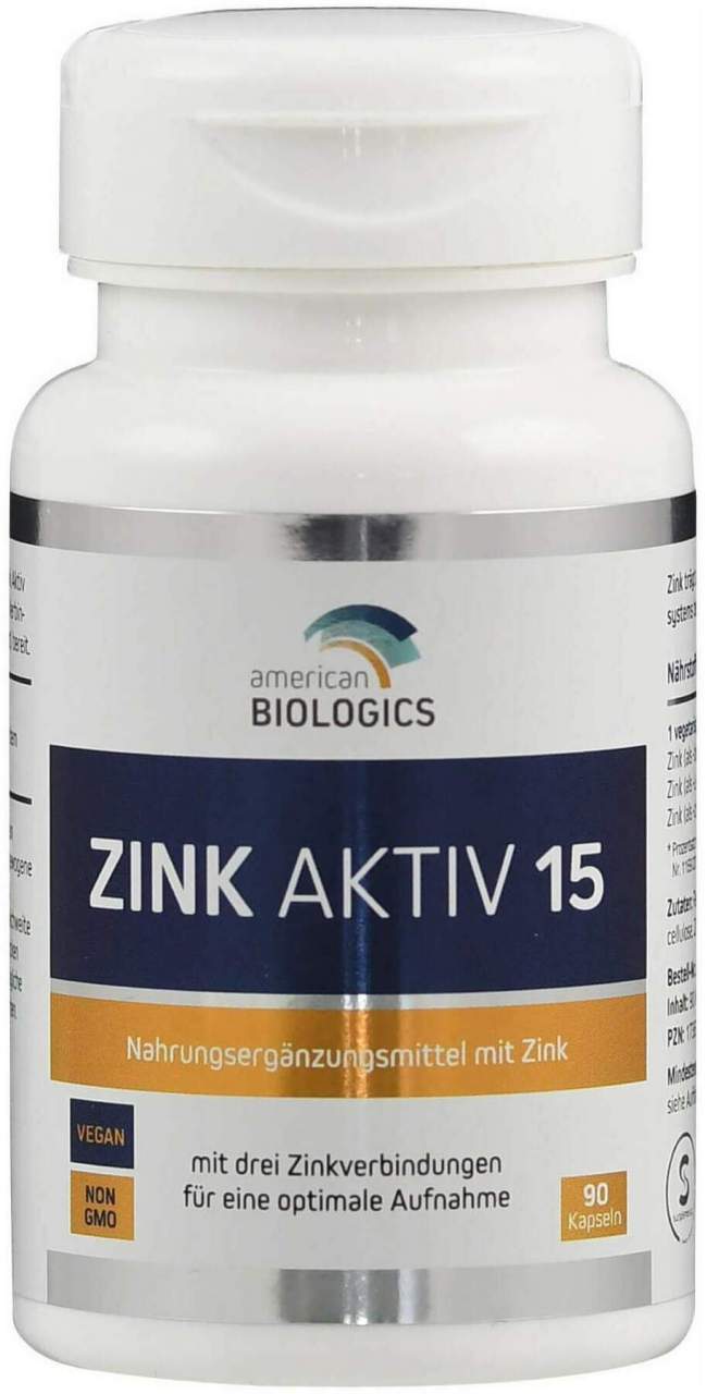 Zink Aktiv 15 American Biologics 90 Kapseln