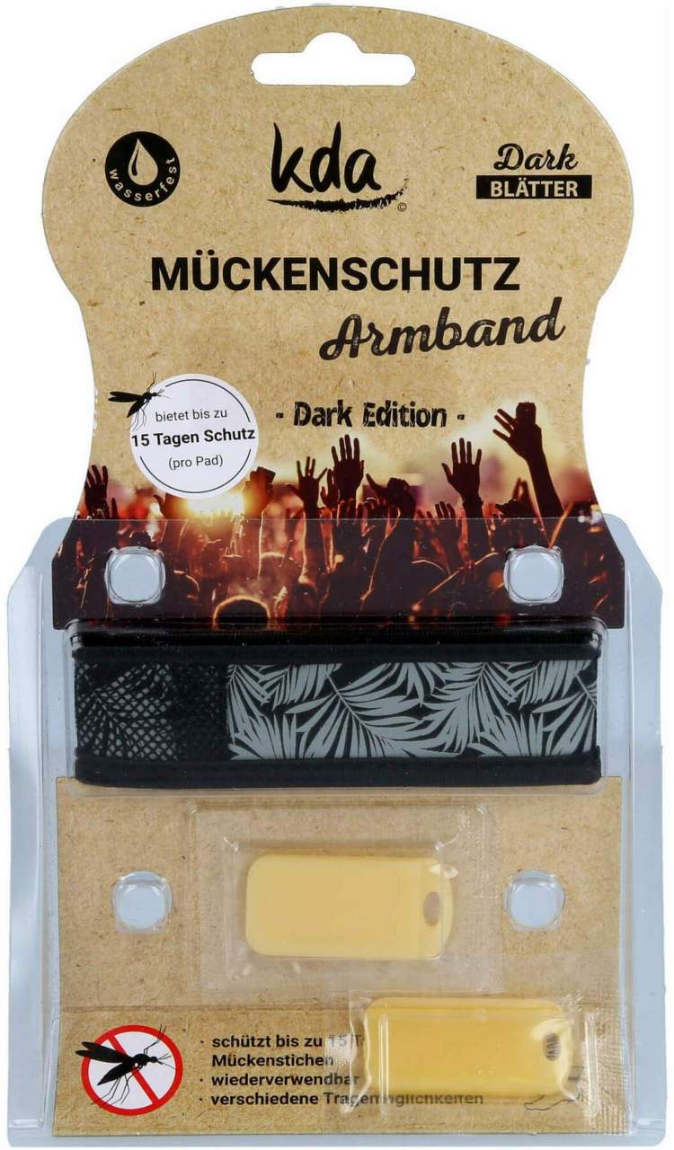 Mückenschutz Armband Blätter Grau 1 Stück