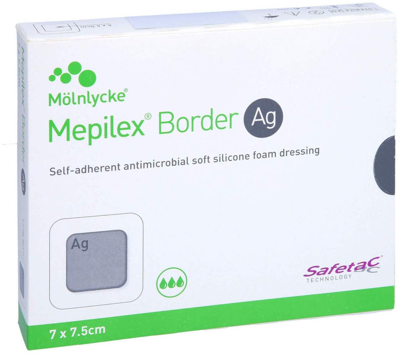 Mepilex Border AG Schaumverb.7x7,5 cm