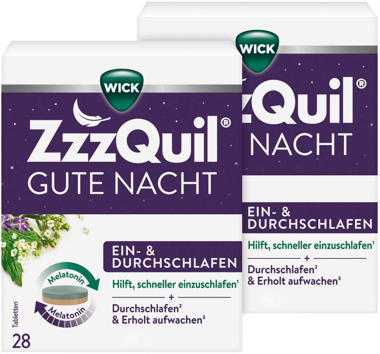 Wick ZzzQuil Gute Nacht Ein- und Durchschlafen 2 x 28 Tabletten