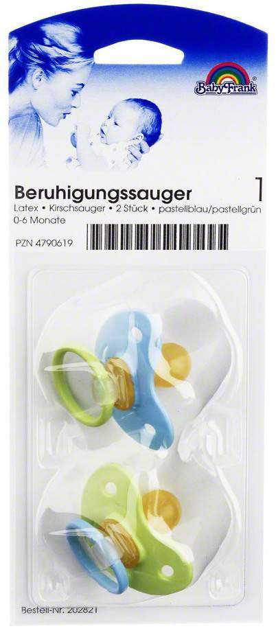 Beruhigungssauger Kirschförmig Latex 0-6 Monate Pastell Blau...
