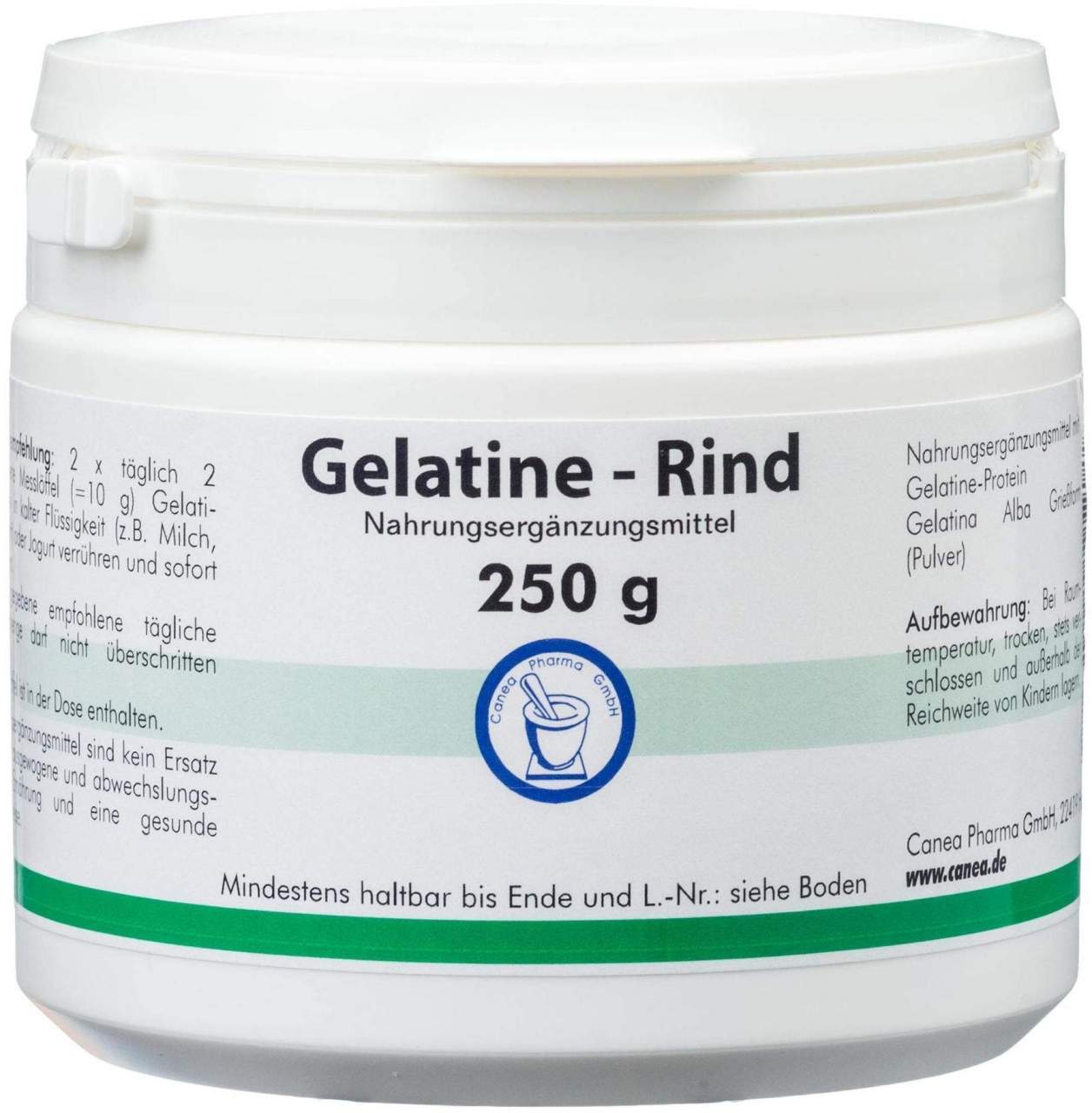Gelatine Rind Dose 250 G Pulver