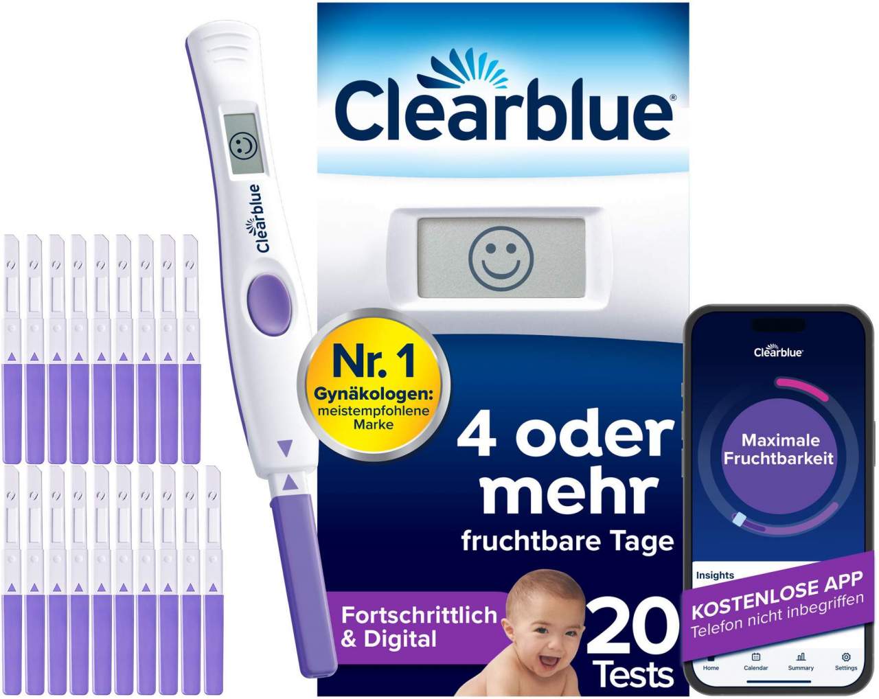 Clearblue Ovulationstest Fortschrittlich & Digital - 20 Tests