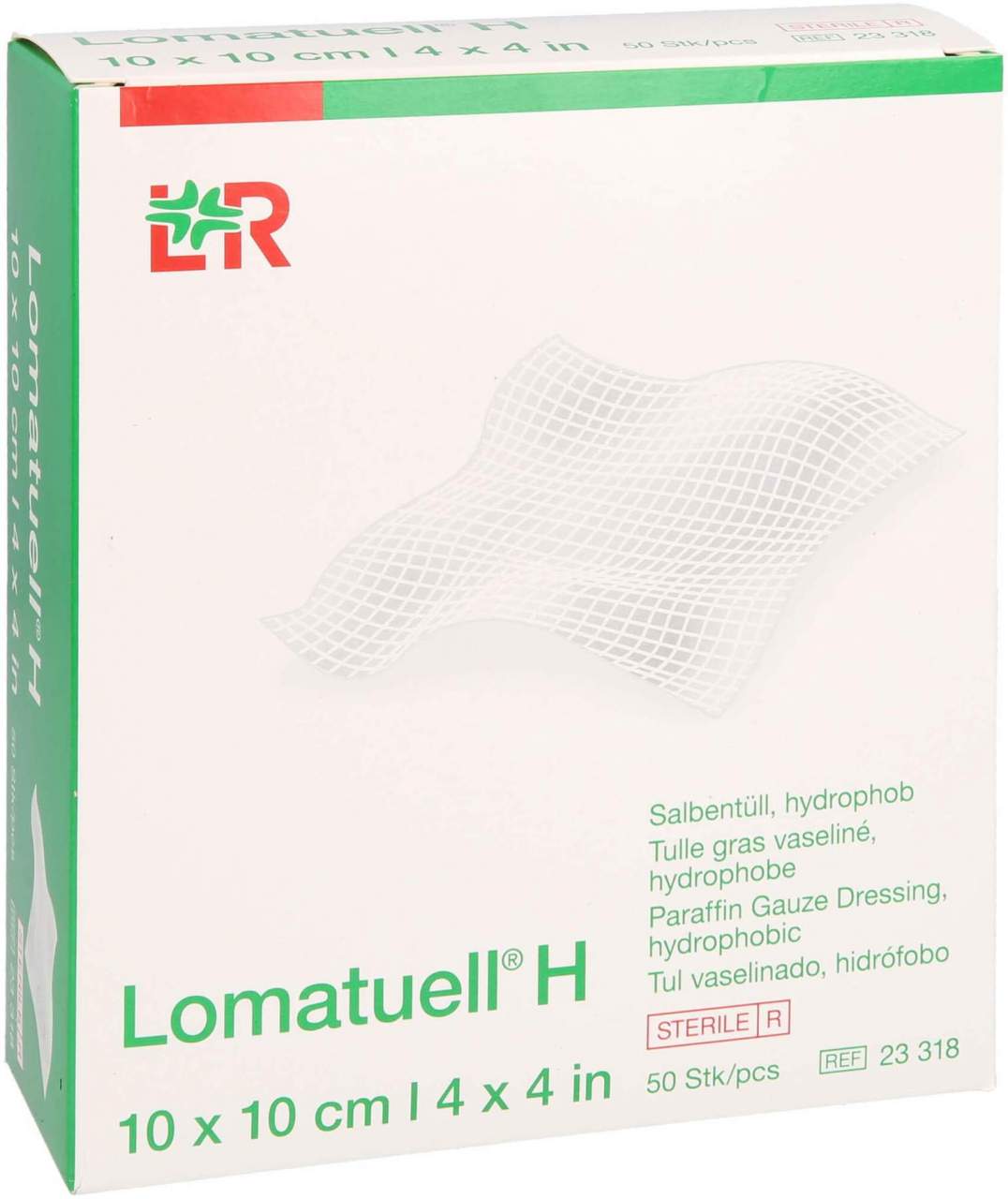 Lomatuell H Salbentüll 10 X 10 cm Steril 50 Stück