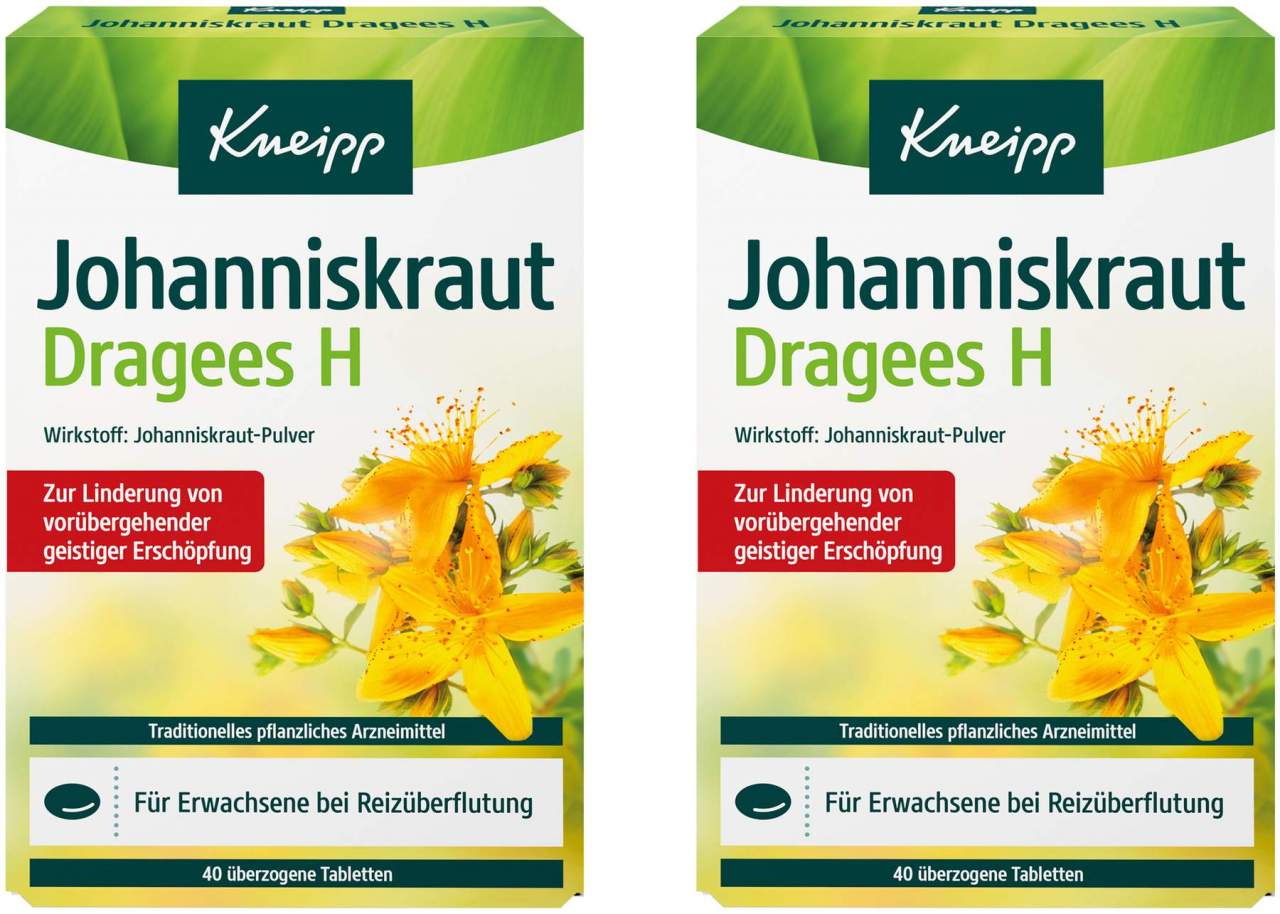 Kneipp Johanniskraut Dragees H 2 x 40 Überzogene Tabletten