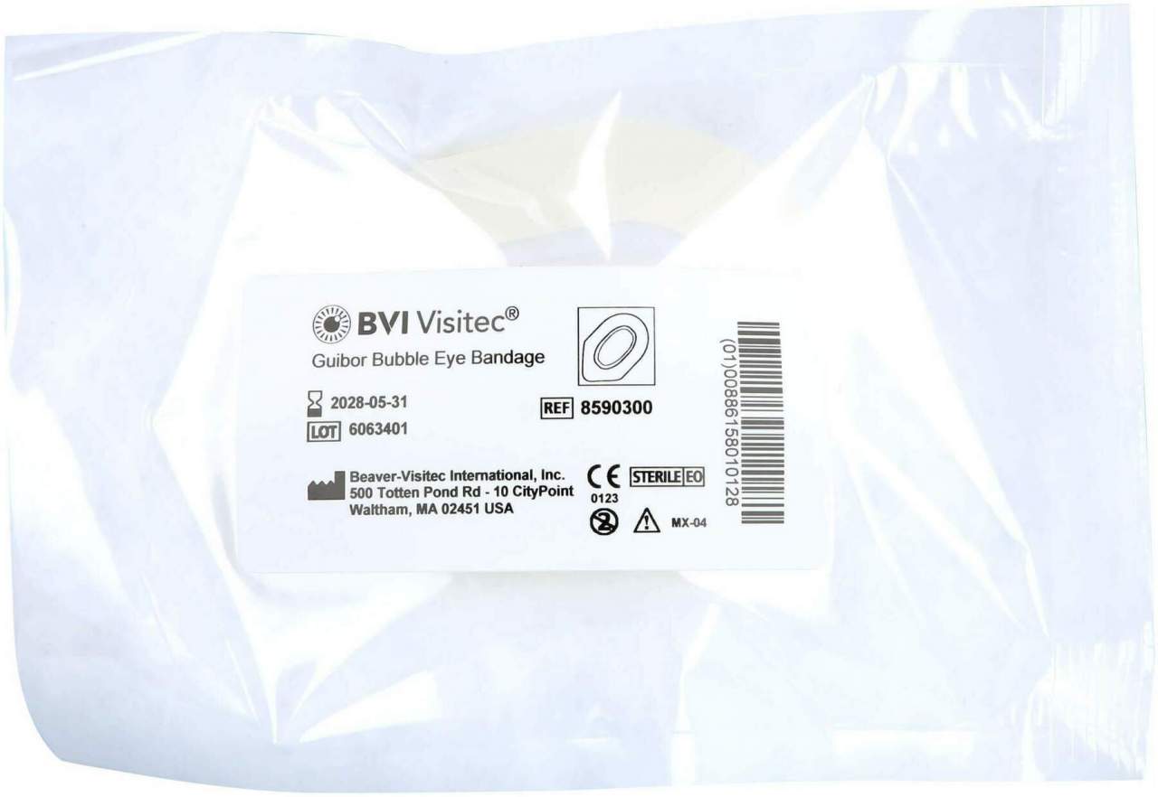 Uhrglasverband Guibor Steril Transparent 10 Verbände