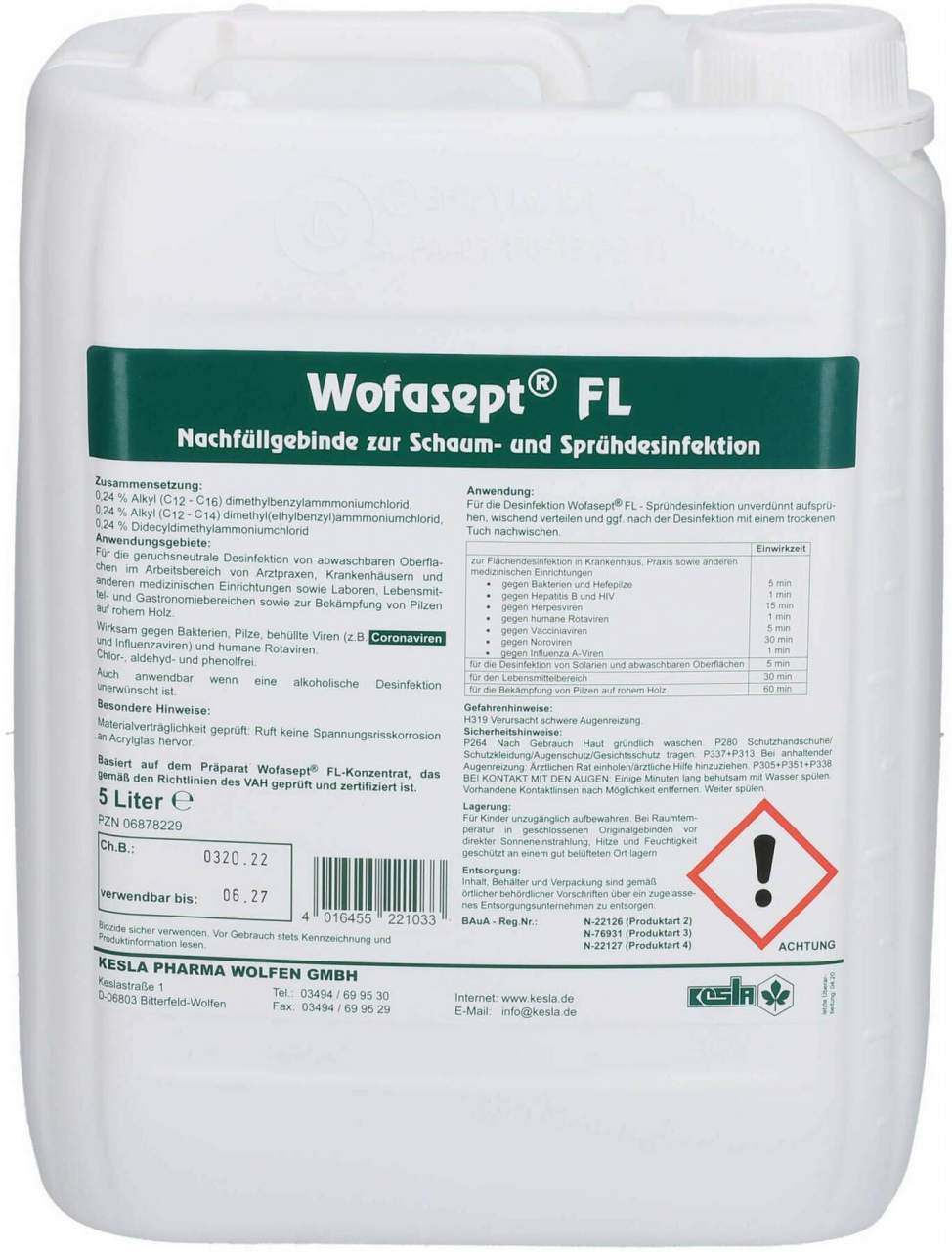 Wofasept Fl Lösung 5 L Lösung