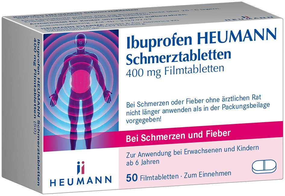Ibuprofen Heumann Schmerztabletten 400 mg 50 Filmtabletten