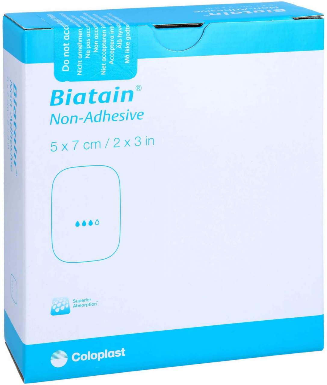 Biatain Schaumverband 5x7 cm Nicht Haftend