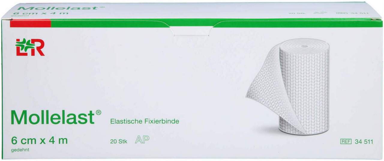 Mollelast Binden 6 cm X 4 M Weiß 20 Stk