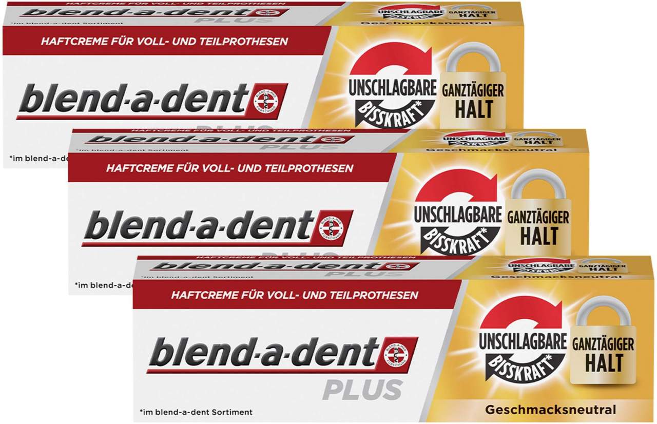 Blend A Dent Plus Haftcreme unschlagbare Bisskraft 3 x 40 g