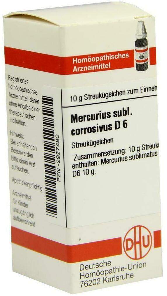 Dhu Mercurius Subl. Corrosivus D6 10 G Globuli