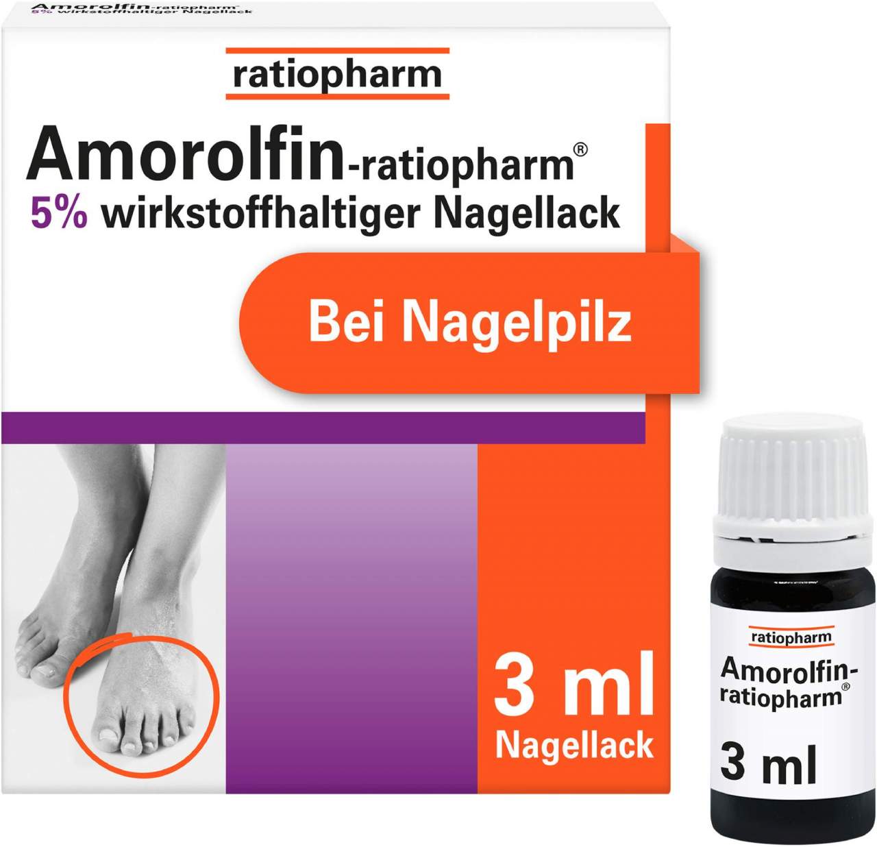 Amorolfin-ratiopharm 5% 3 ml Lösung
