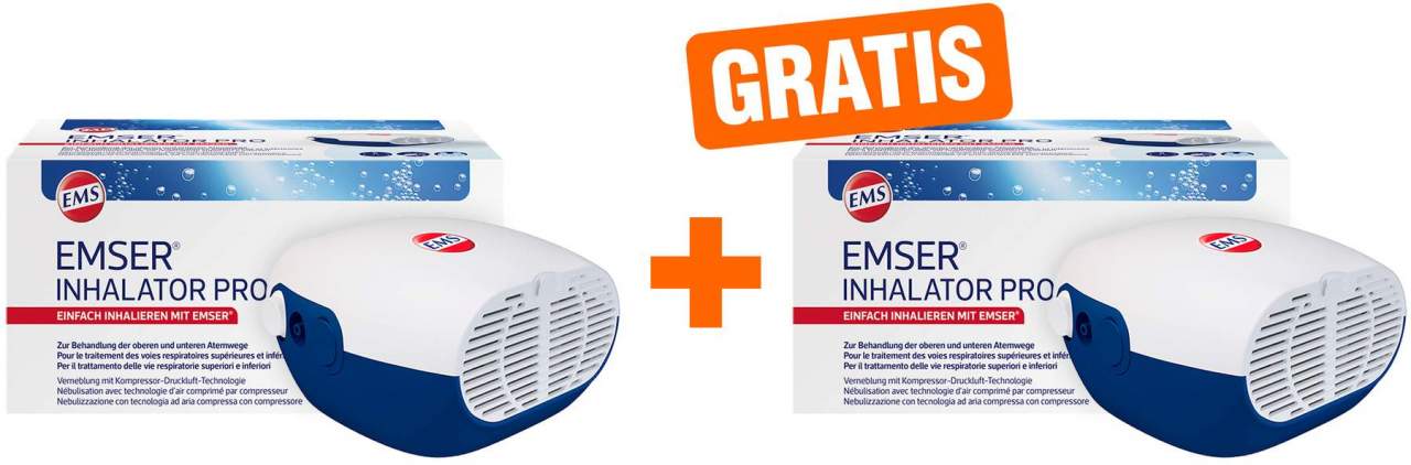 Emser Inhalator Pro Druckluftvernebler 1 Stück + gratis Inhalator Pro Druckluftvernebler 1 Stück