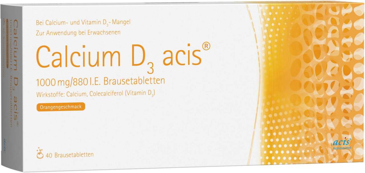 Calcium D3 Acis 1000 mg 880 I.E. 40 Brausetabletten