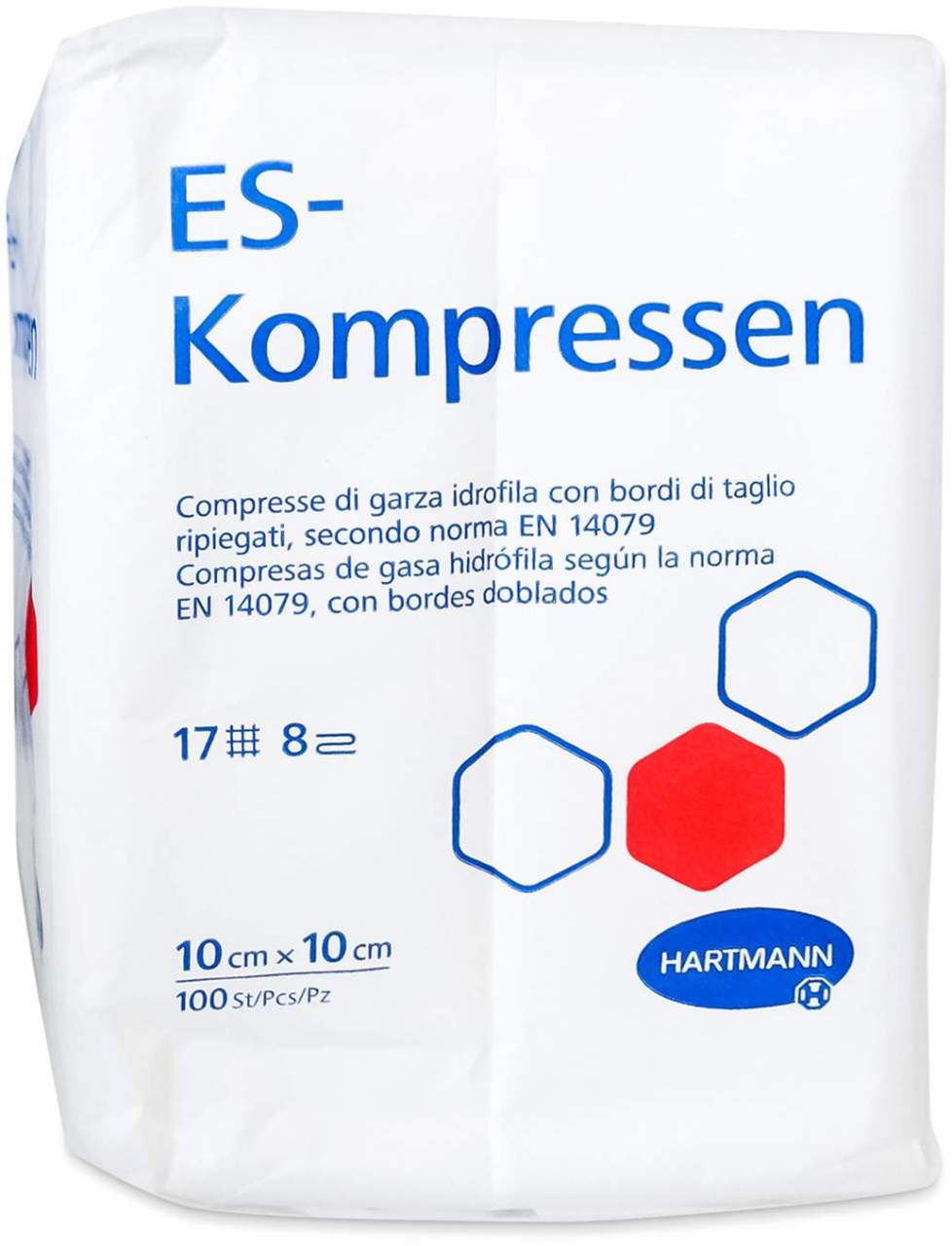 Es-Kompressen Unsteril 10x10 cm 8fach
