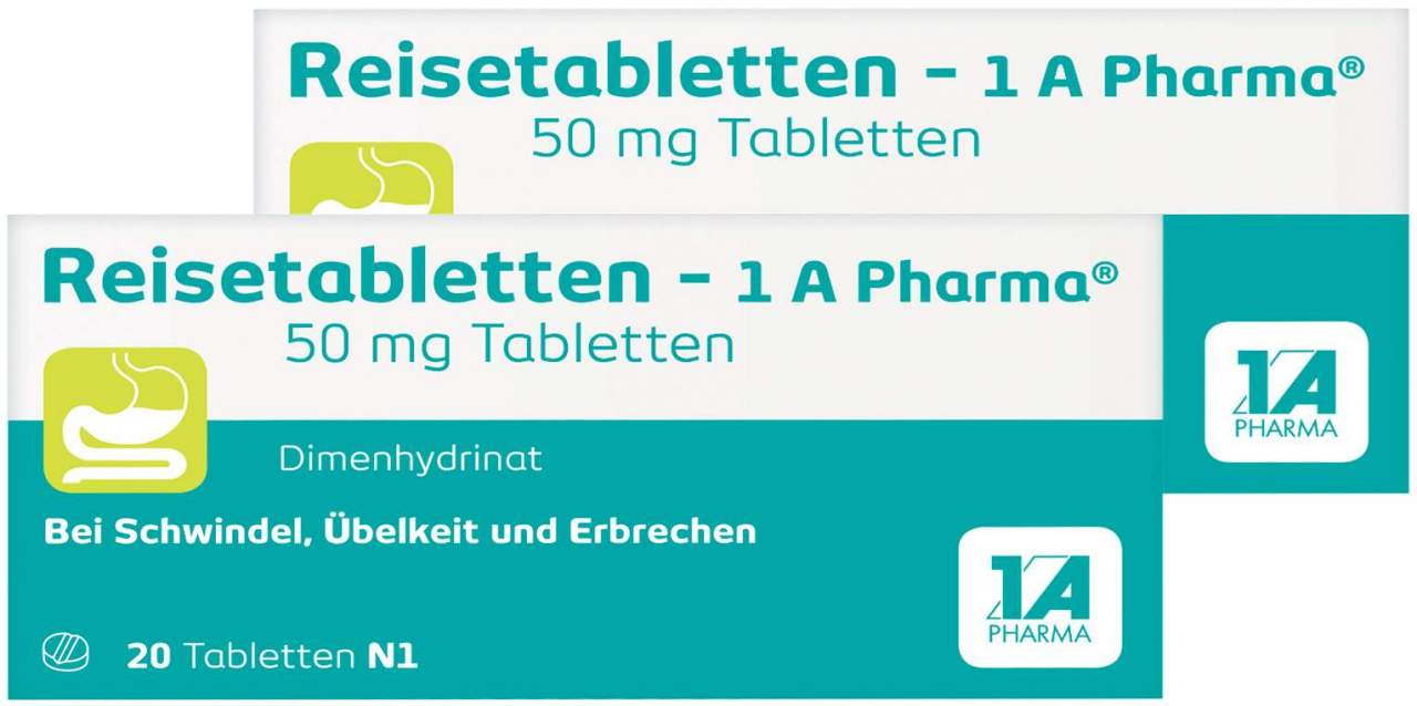 Reisetabletten 1A Pharma 2 x 20 Tabletten