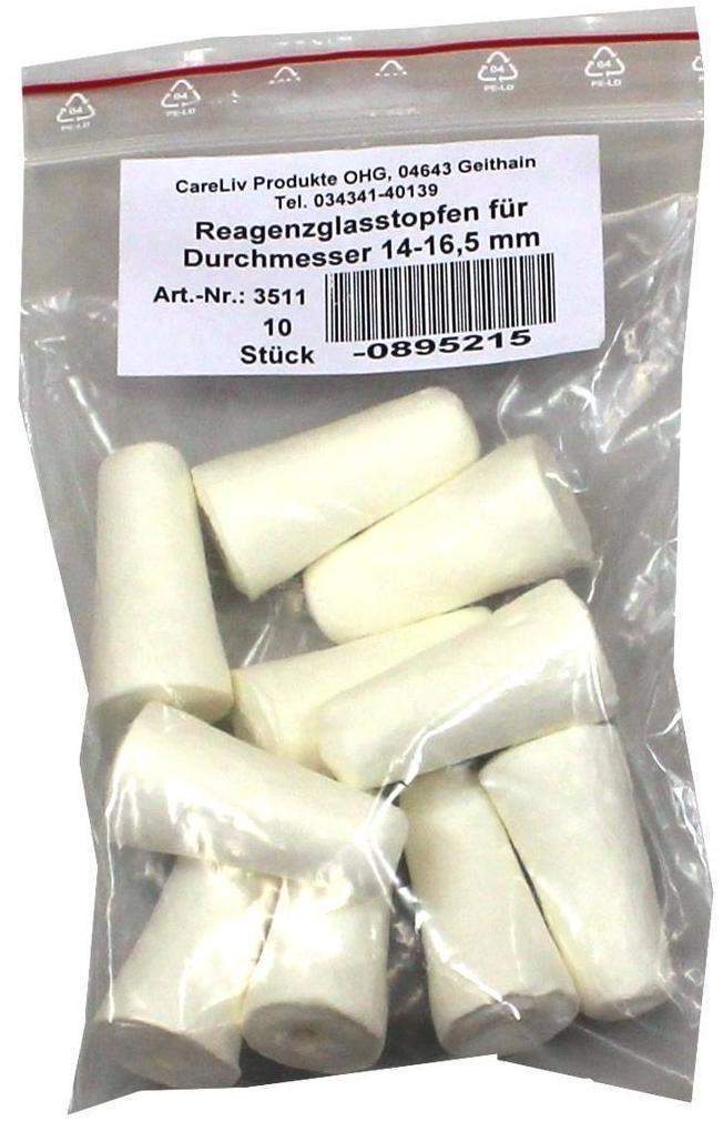 Reagenzglas Stopfen 14-16,5 mm Durchmesser 10 Stück