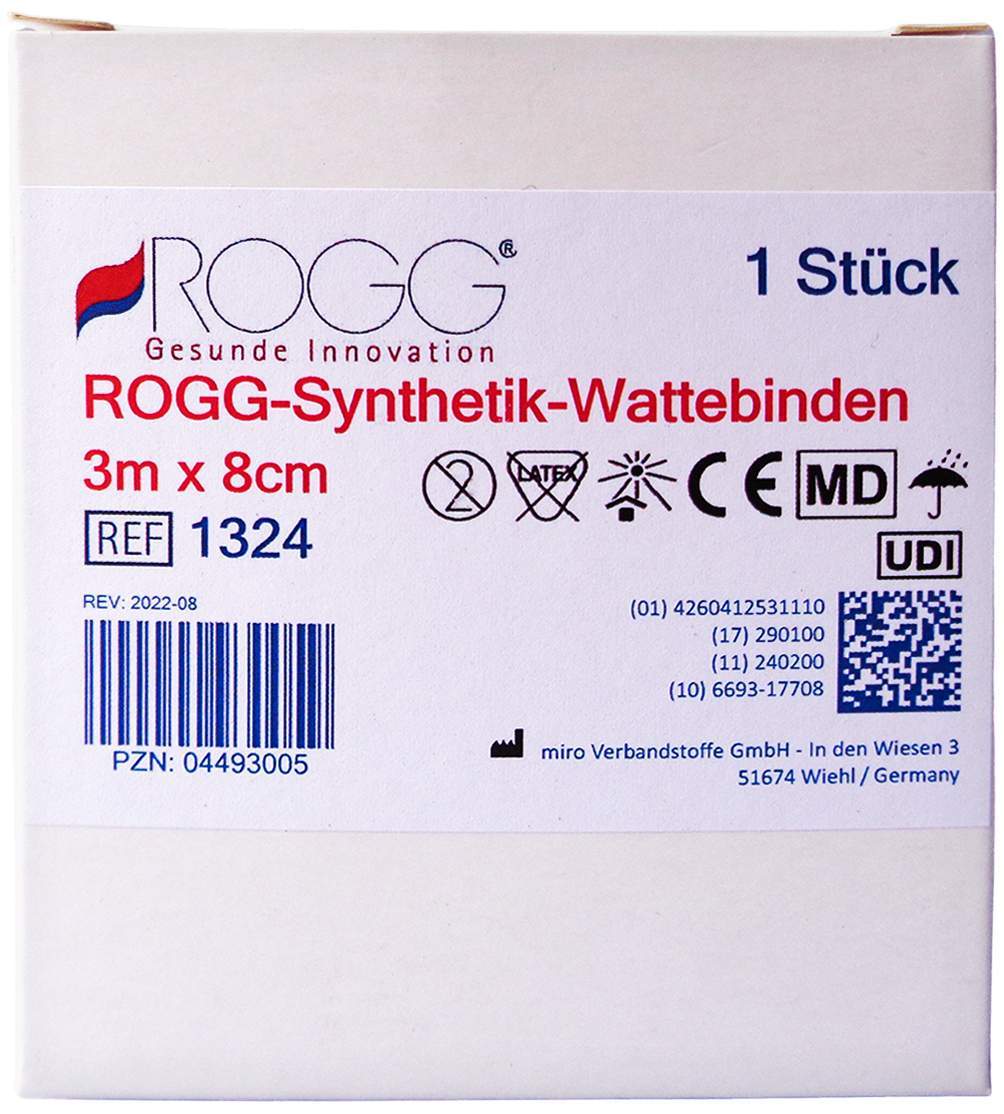 Rogg Synthetik Wattebinde 8 Cmx3 M