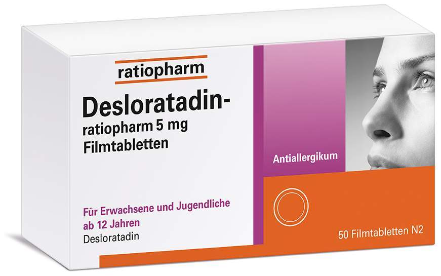 Desloratadin-Ratiopharm 5 mg 50 Filmtabletten