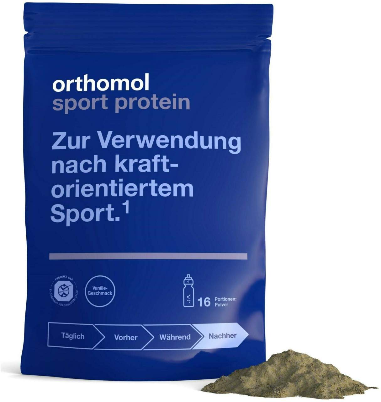 Orthomol Sport Protein 640g Pulver 16 Portionen Vanille