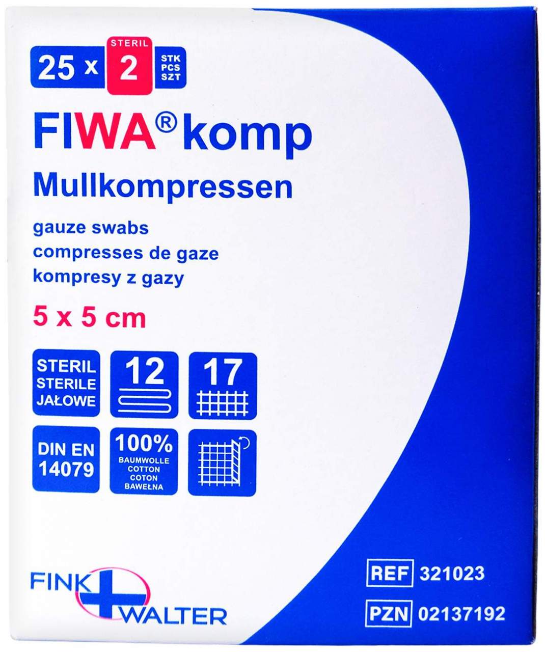 Mullkompressen 5x5 cm Steril 12fach