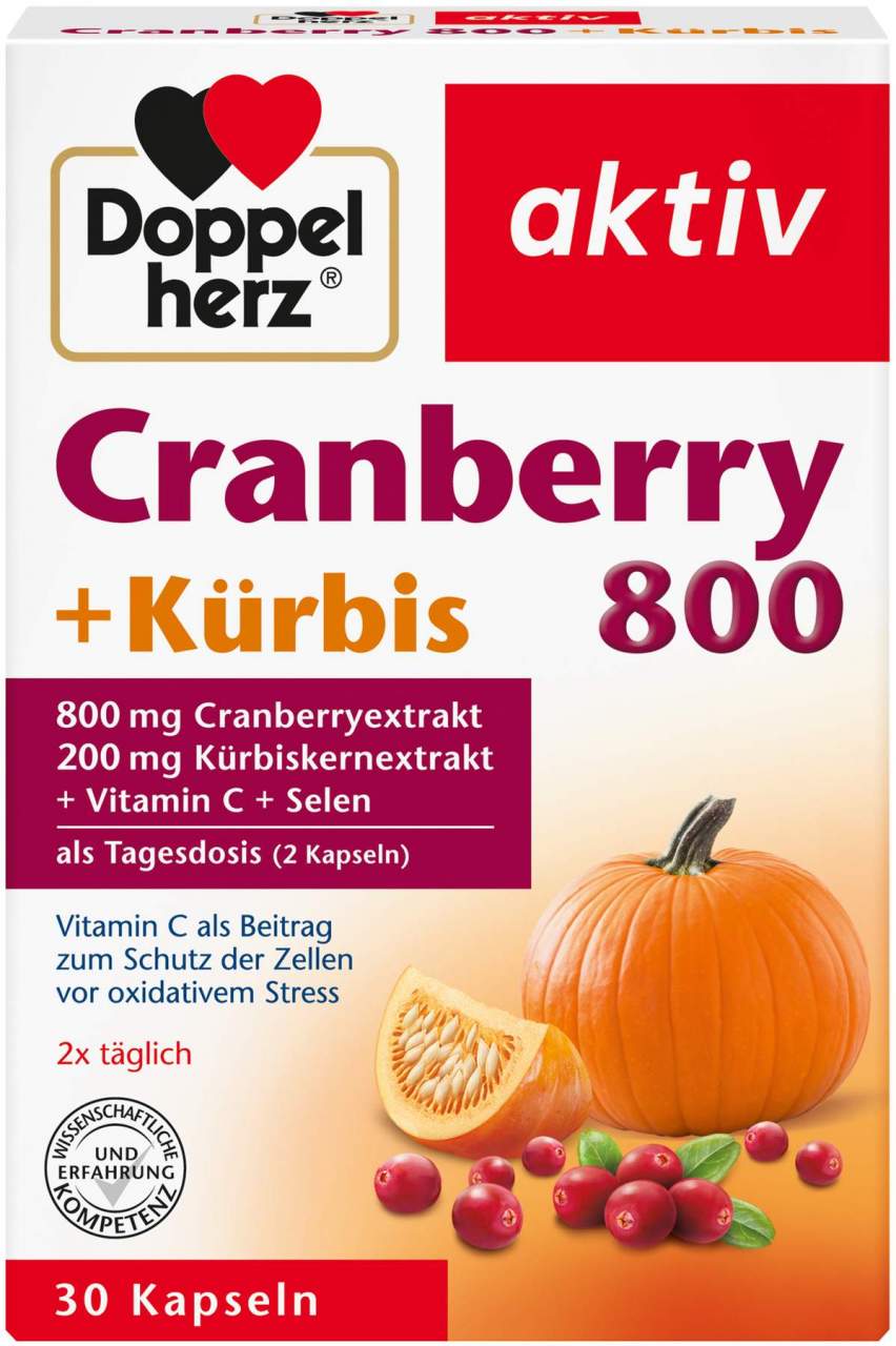 Doppelherz Aktiv Cranberry + Kürbis 30 Kapseln