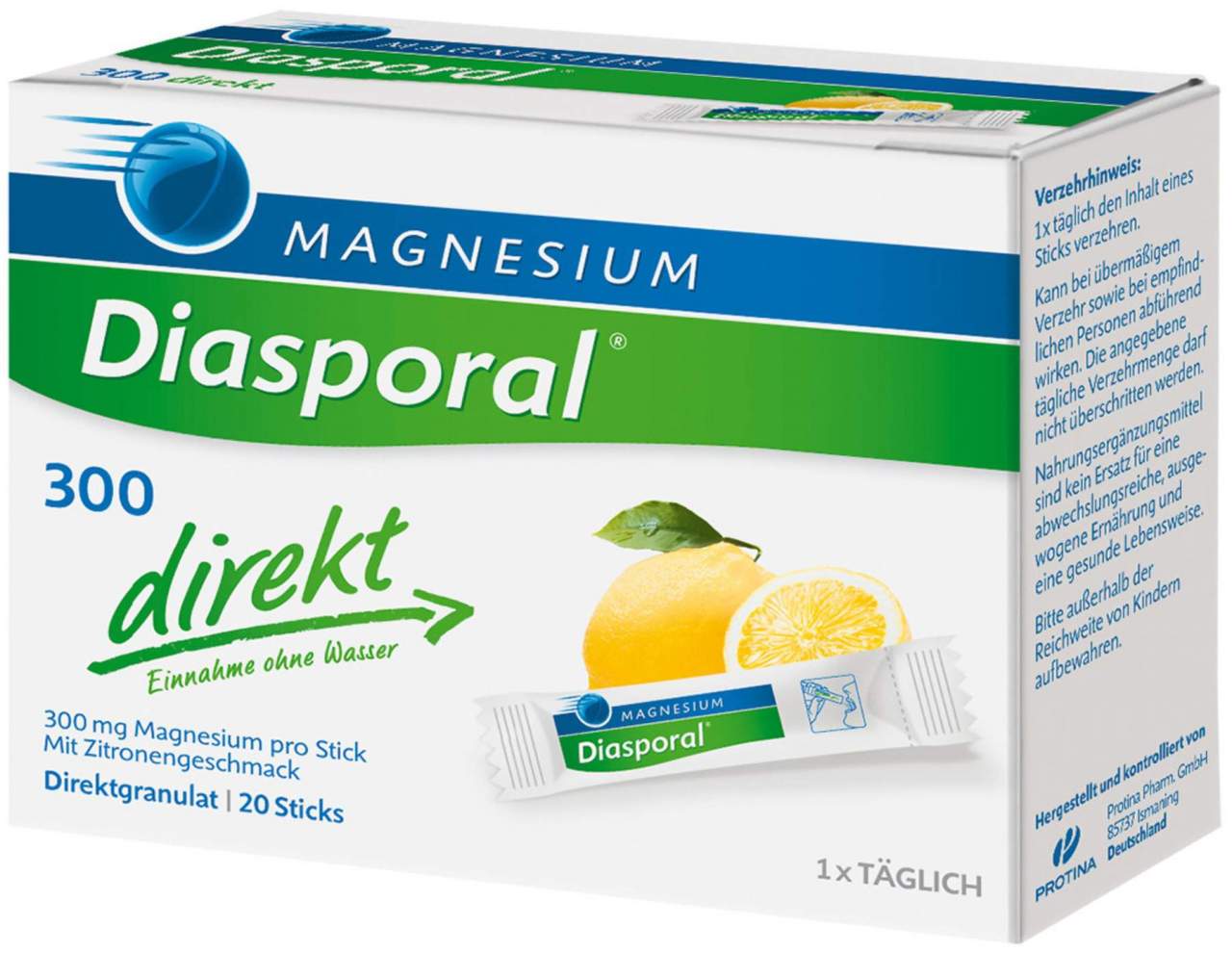 Magnesium Diasporal 300 Direkt 20 Sticks Granulat