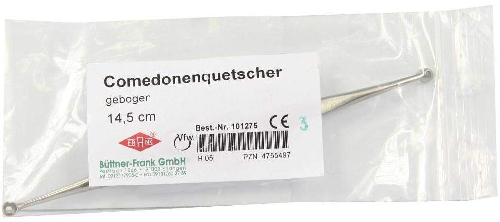 Comedonenquetscher Gebogen 14,5 cm 1 Stück