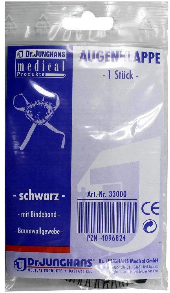 Augenklappe Mit Bindeband Schwarz 33000 1 Stück