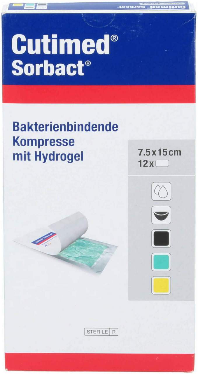 Cutimed Sorbact Gel Kompressen 7,5x15 cm