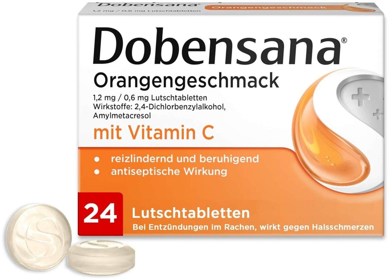 Dobensana Orangengeschmack 1,2mg 0,6mg 24 Lutschtabletten