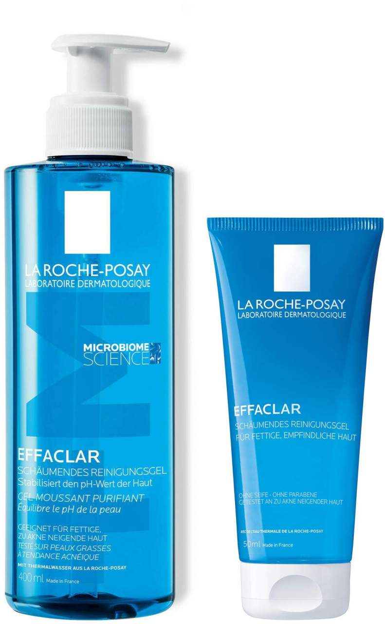 La Roche Posay Effaclar schäumendes Reinigungsgel 400 ml + gratis Effaclar Gel 50 ml - Bei unreiner Haut & Akne