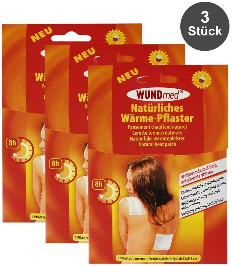 Wärmepflaster 3er Set 9,5 x 13 cm hypoallergen