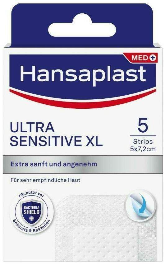 Hansaplast Ultra Sensitive Wundpflaster XL 5 x 7,2 cm