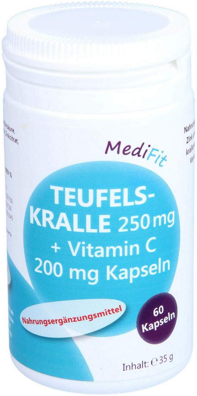 Teufelskralle 250 Mg+vitamin C 200 mg Kapseln 60 Stück