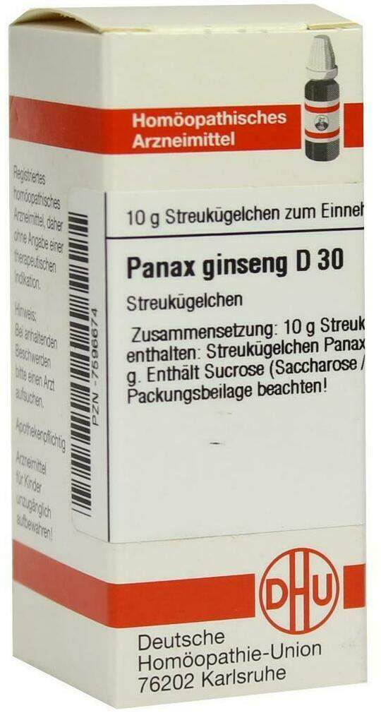 Dhu Panax Ginseng D30 Globuli 10 G
