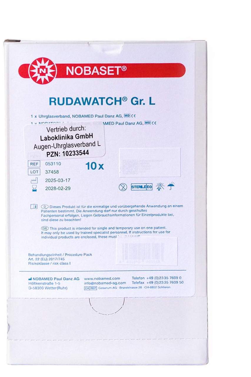 Augen-Uhrglasverband Gr.L 10 Stück